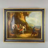 Oil on Canvas Painting Genre Scene Flemish School, 18th Century