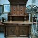 Two-part solid oak buffet circa 1880