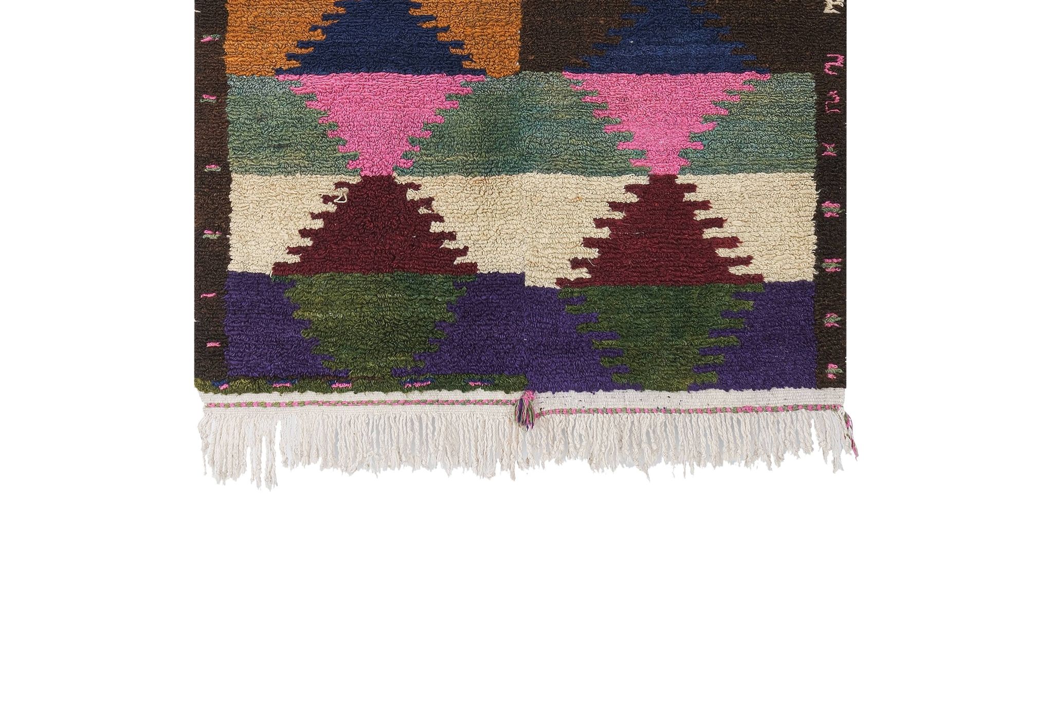 Tapis vintage turc de oushak tissé à la main 115x145 cm