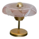 Art Deco bedside lamp in brass and etched glass