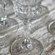 8 coupes à champagne vintage en verre pressé