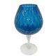 Blue-violet glass chalice vase, Italy, 1970s.
