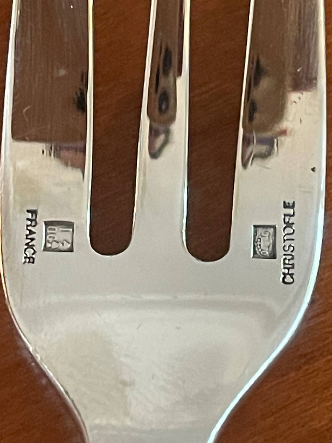 Christofle aria 5 cake forks, dessert very good condition