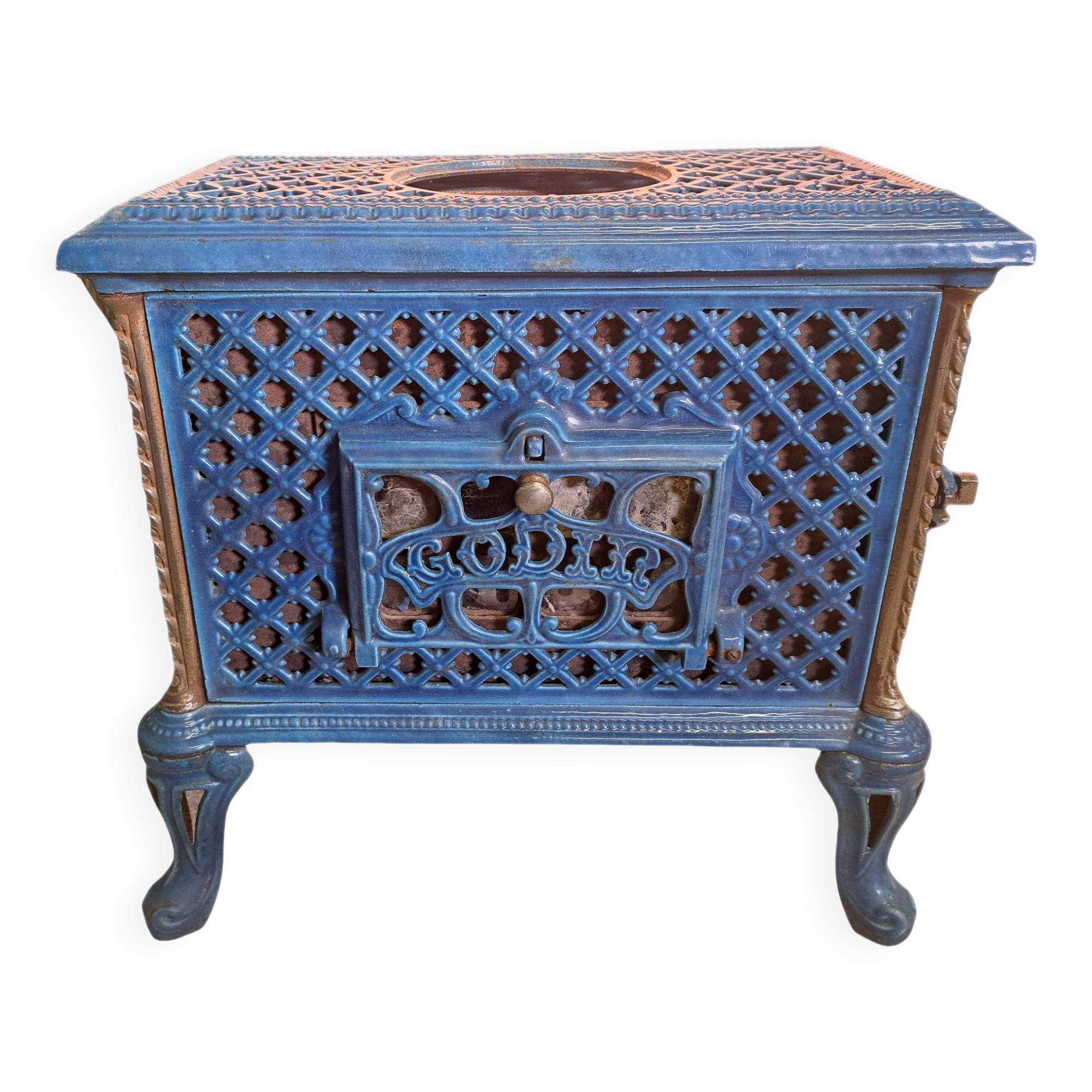 Antique decorative stove Godin Chauffette no. 299, 57x33x51cm