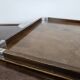 1930s art decò tray by fada in wood and metal