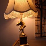 1980s horse head table lamp