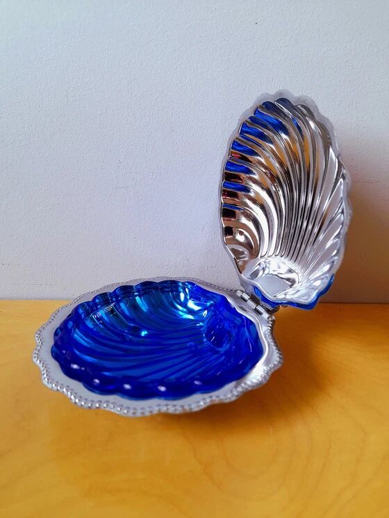 Beurrier coquillage en inox 1970