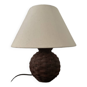 Bedside lamp on wooden stand