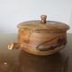 Plat " Poterie de la Colombe " en grès années 50 60