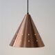 Mid-century cone pendant lamp / copper / aluminium / Danish modern design / 1960s