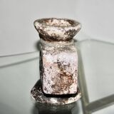 Brutalist stone candle holder 1960