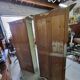 Magnificent pair of green painted fir bookcase display cabinet early 20th century