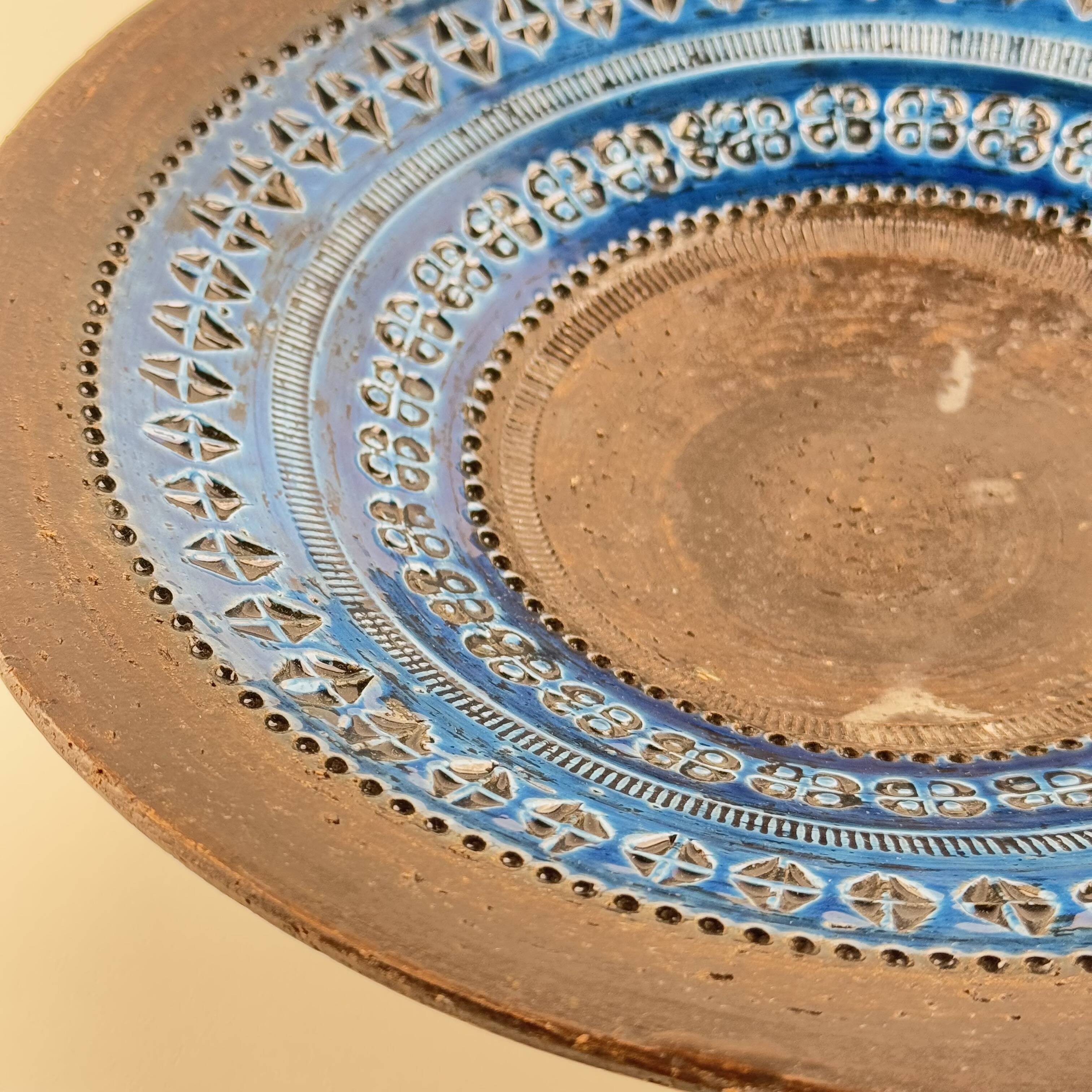 Aldo Londi for Bitossi, Large Centrepiece Bowl, Rimini Blue Series, 1970s