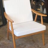 Fauteuil Stella vintage tissus bouclette