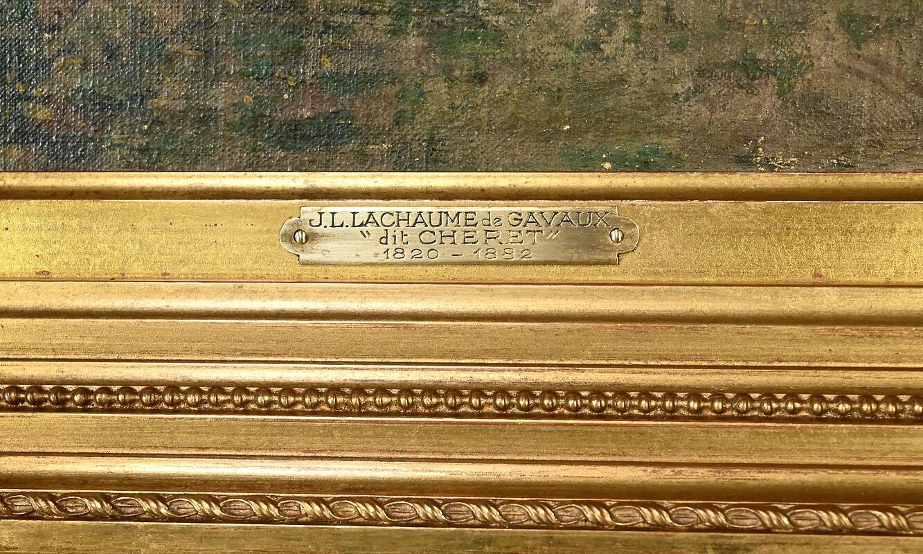 Oil on canvas, signed Cheret – Mid 19th century