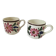 Pair of antique Saint-Amand cups – Floral decoration 4146 (1930s–50s)