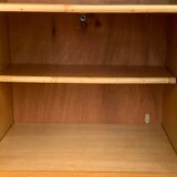 Armoire rotin et pieds compas 1960