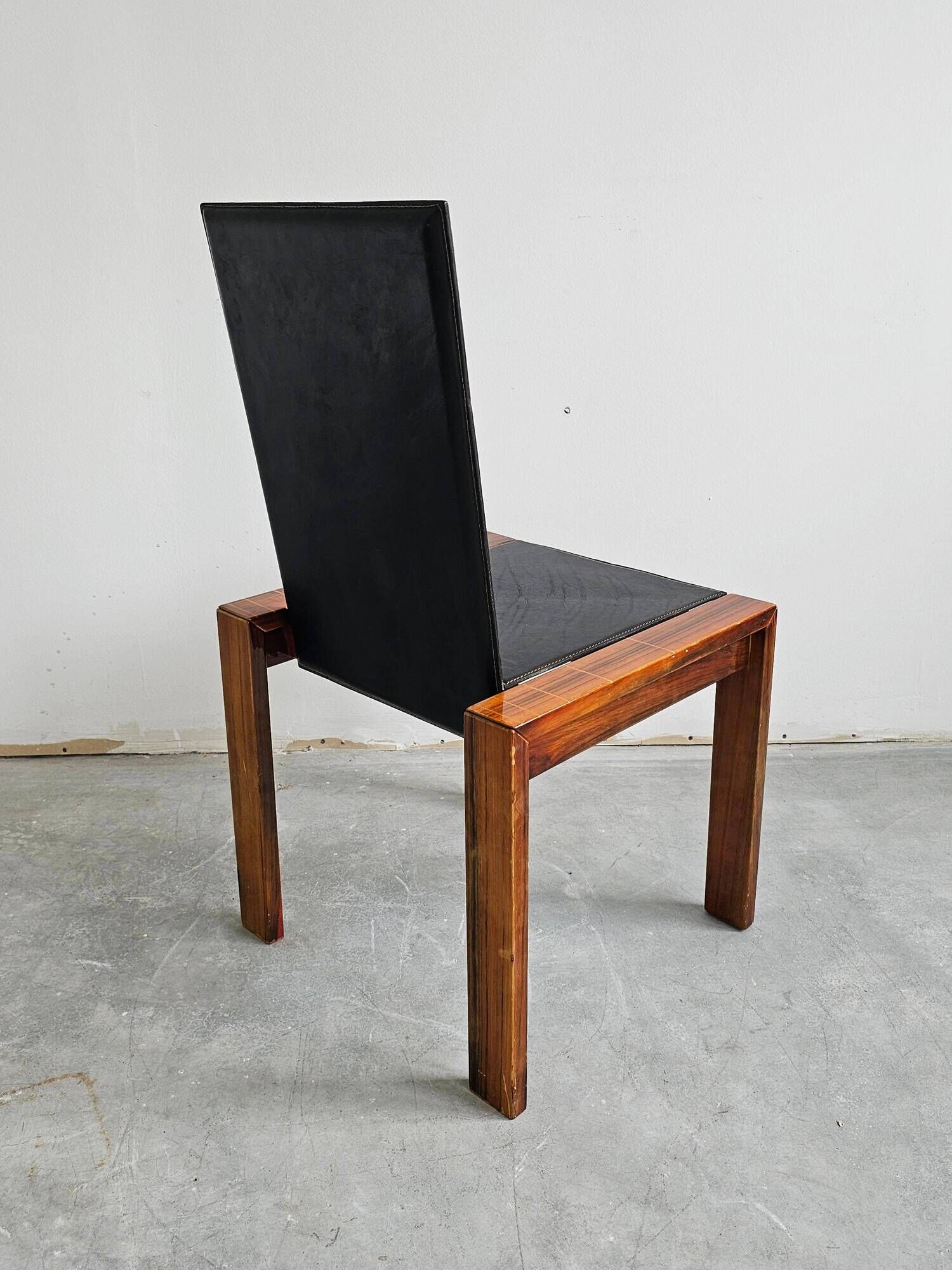 Set of 4 Mid Century dining chairs in rosewood style Afra and Tobia Scarpa.