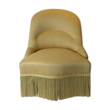 Ancien fauteuil crapaud mordoré or