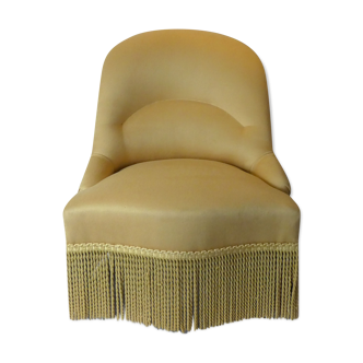 Old gold golden toad armchair