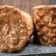 Pair of old vintage pouffes in fluffy hair