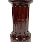 Complete in brown-toned enamelled ceramic, planter on its column