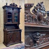 2-part Renaissance oak sideboard, 19th century work