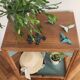 Art Deco side table with 2 sculpted tops