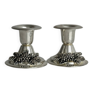 Paire de bougeoirs vintage - motif