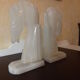 Pair of 1970s onyx horses bookends