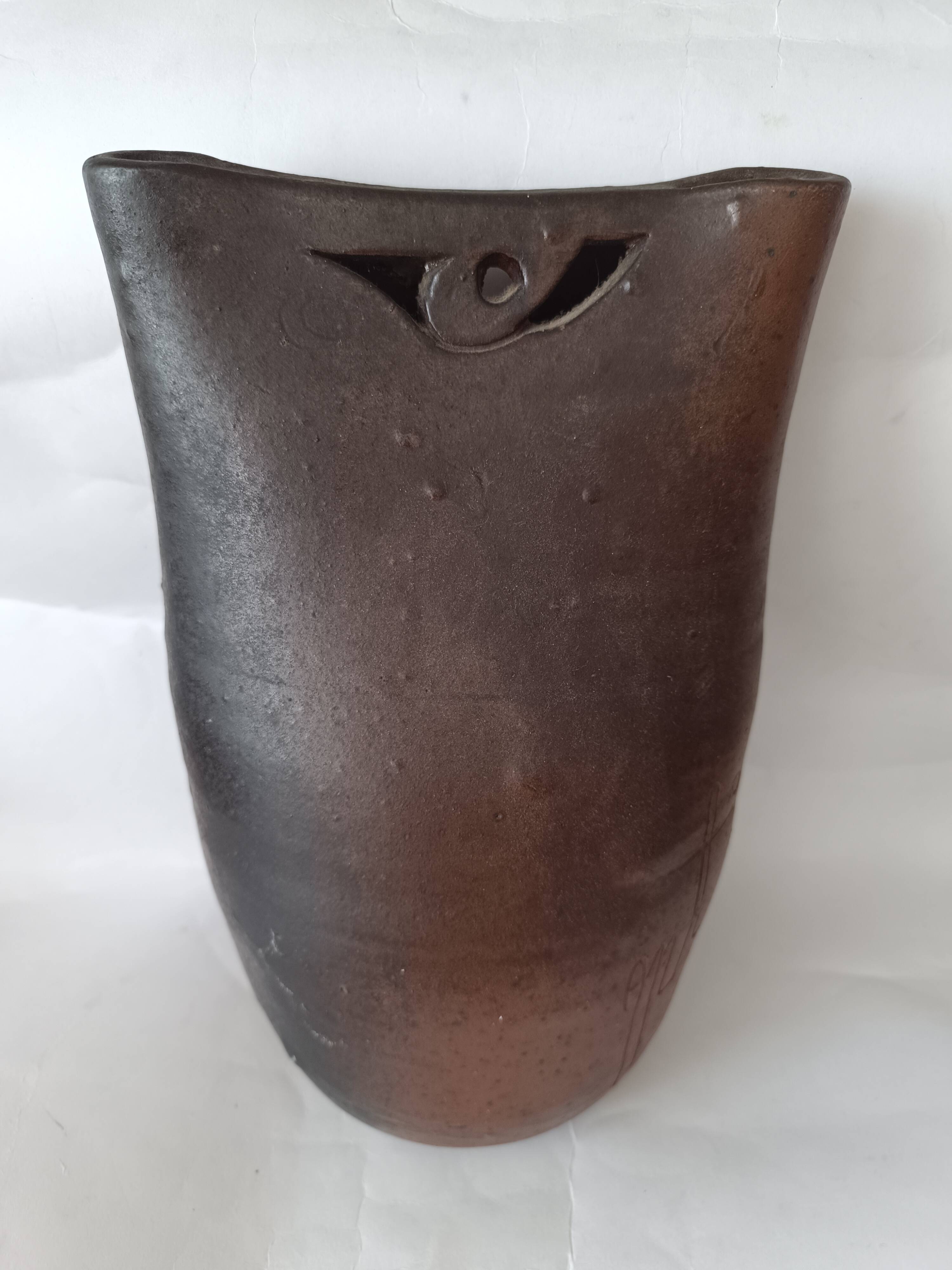 Vase chouette en grès Georges Martin