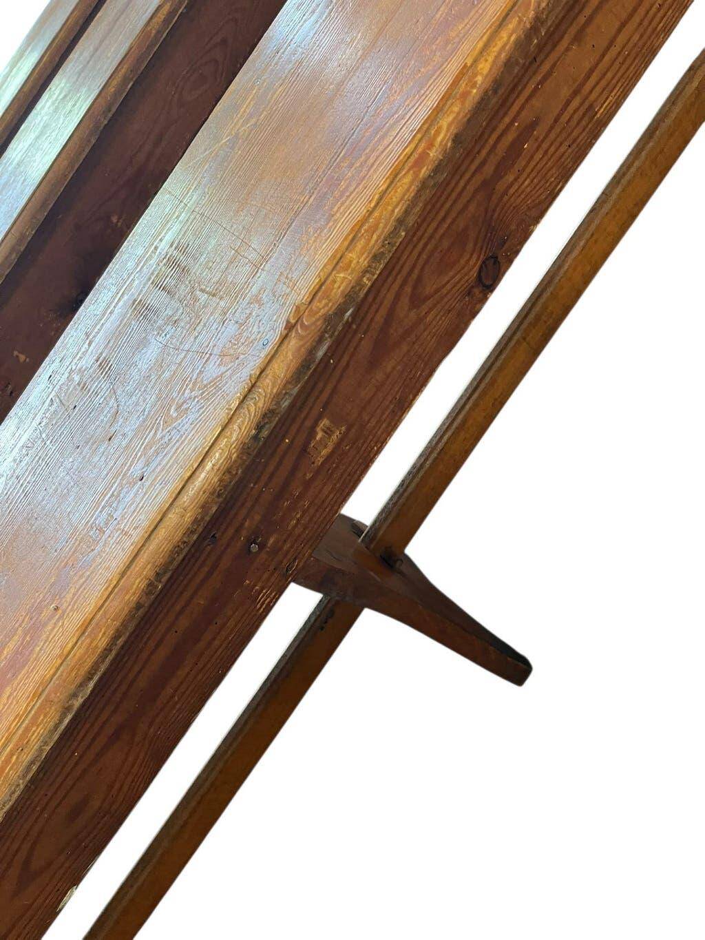 XL vintage wooden bench