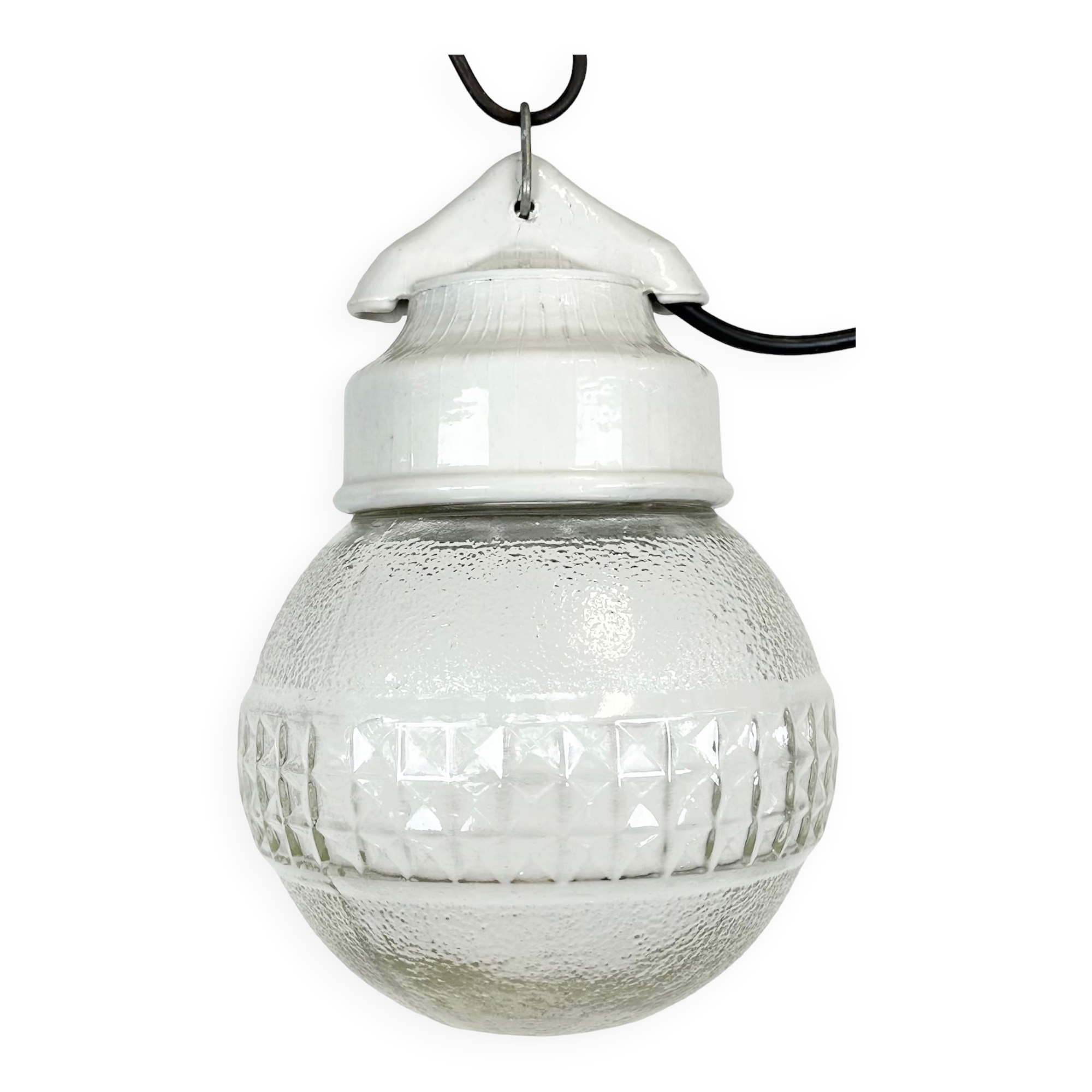 Vintage porcelain pendant light 1970s