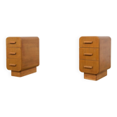 Tables de chevet Art déco, ex-Tchécoslovaquie, années 1950, lot de 2