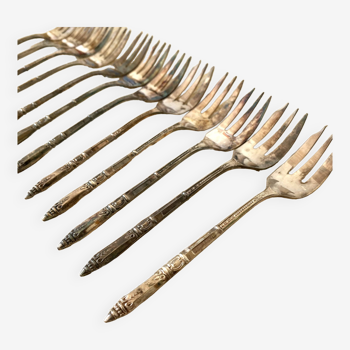 Silver-plated dessert forks