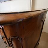 Louis XV style crossbow commode in solid walnut