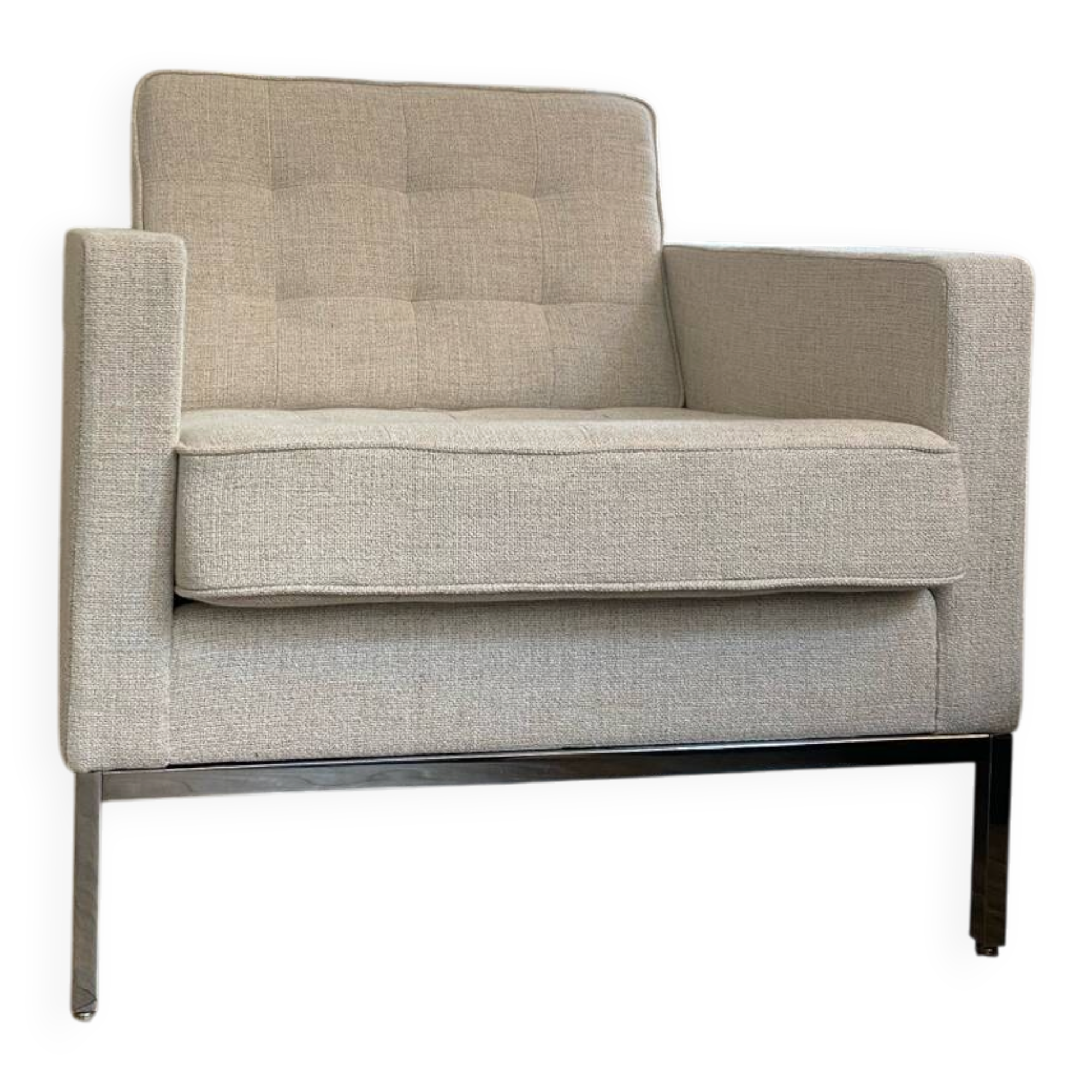 Fauteuil Florence Knoll signé - Chrome impeccable