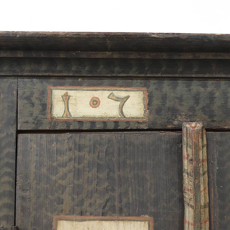 Painted Folk Art Bridal Cupboard 1794