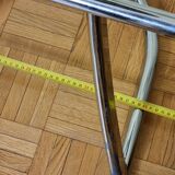 Ensemble de 3 tabourets de bar vintage en acier chromé, design Mirima France, années 70, 84 cm