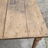 Rustic farmhouse table in solid oak Louis Philippe style -1m84
