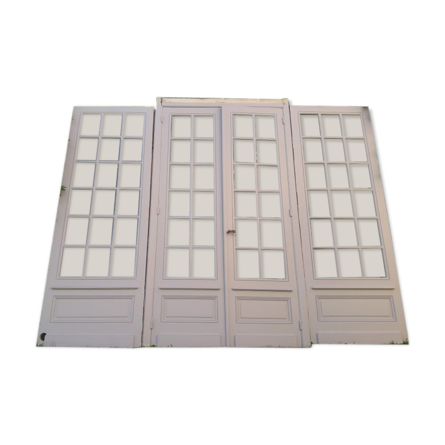 Double door glass partition