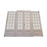 Double door glass partition