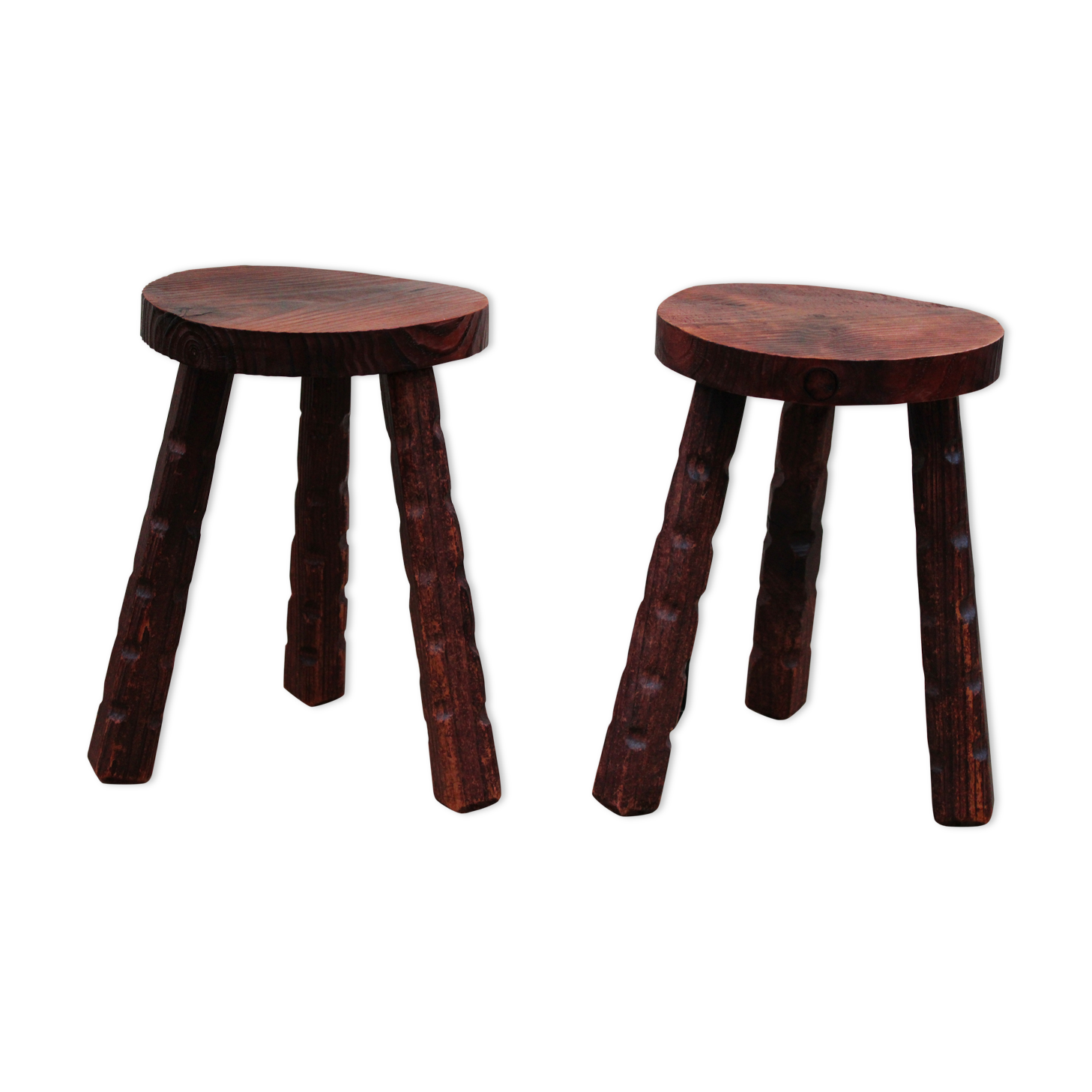 Pair of brutalist stools