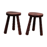 Pair of brutalist stools