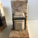 Pair of Art Deco marble book clamts