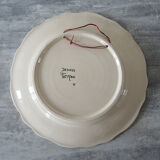 Flat earthenware plate of Desvres