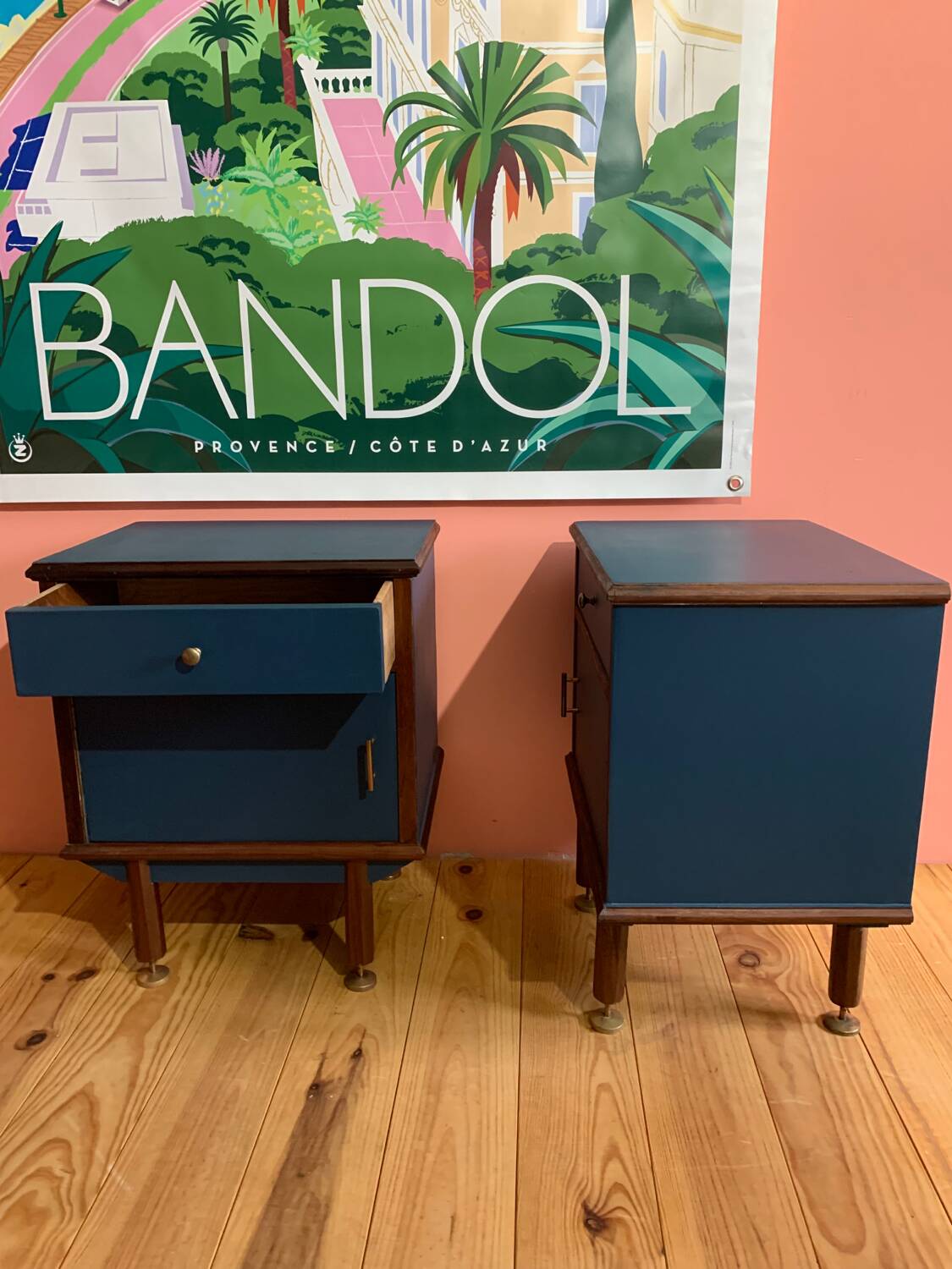 Pair of vintage bedside tables 1960