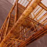 Vintage folding bamboo shelf