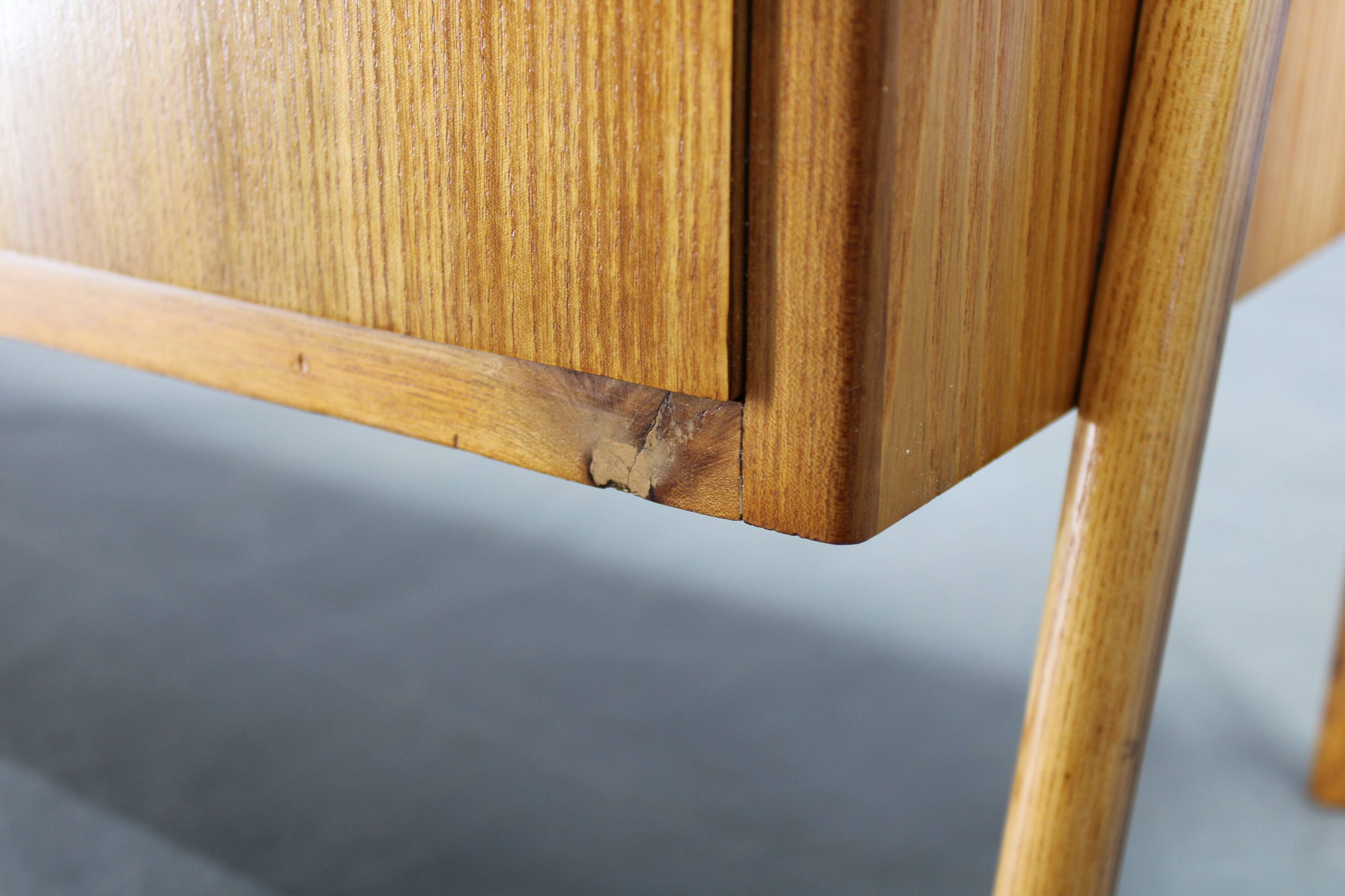 1960s Czechoslovakian Maple TV Rack with Drawers and Glass Top