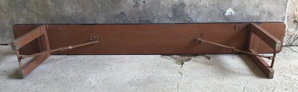 Banc de guinguette pliant tout en bois - vintage mi-XXe